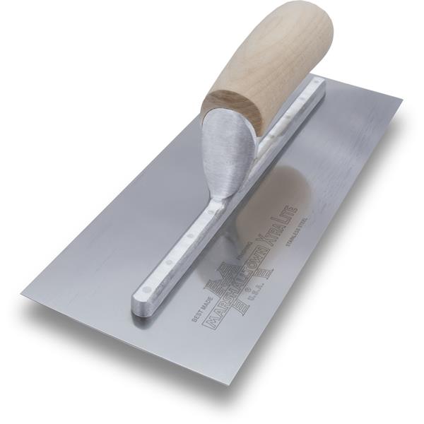 Marshalltown 13395 12 X 4 Stainless Steel Finishing Trowel Curved Wood –