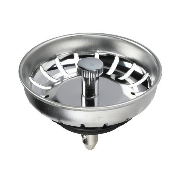 3-1/2 in. Twist Tight Kitchen Sink Strainer Assembly in Stainless