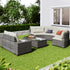 Walker Edison | 8-pieces Outdoor Wicker Round Sofa Set