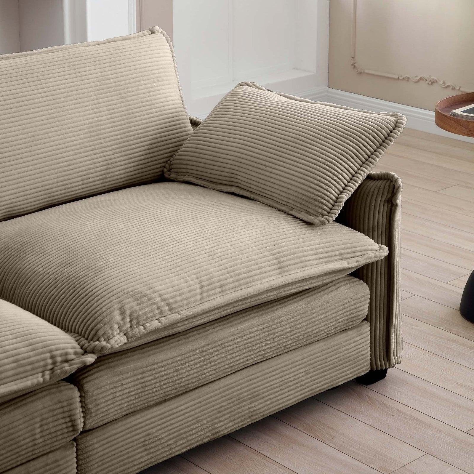 Walker Edison | Cloud Deep Corduroy Loveseat Couch