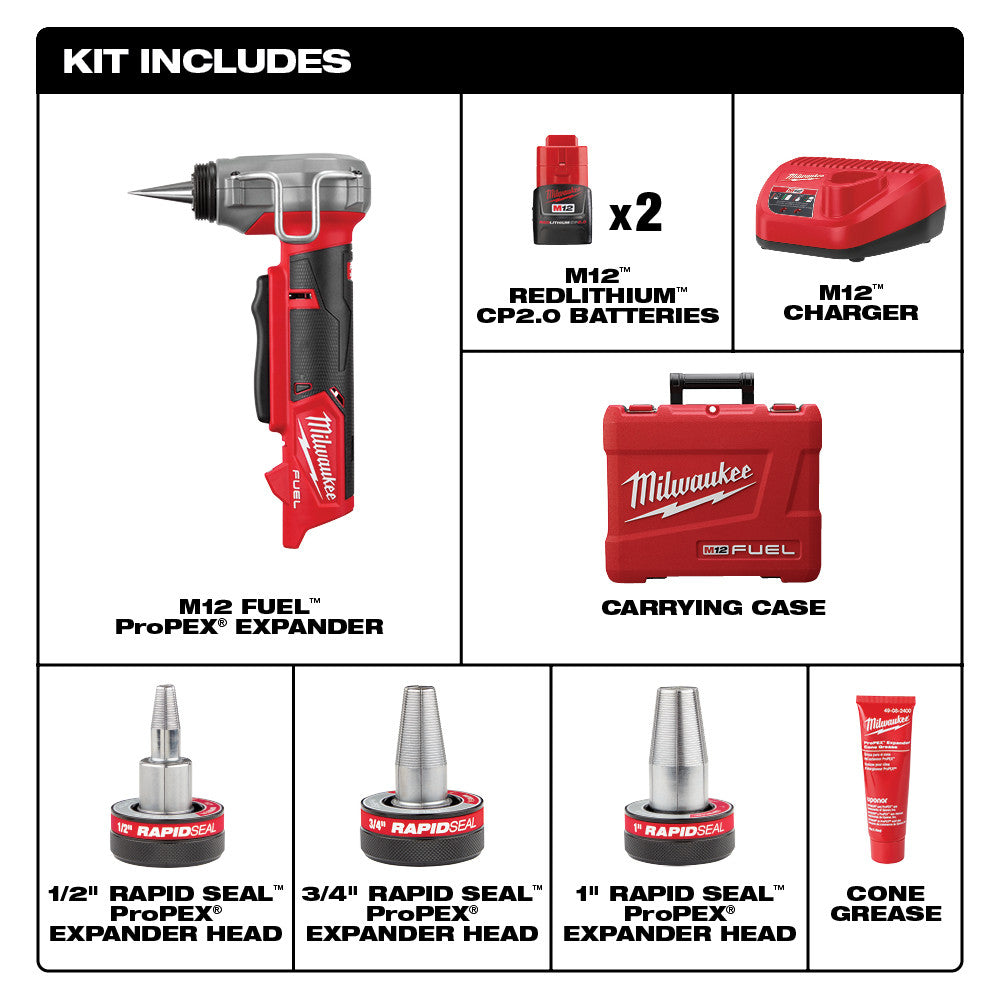 Milwaukee 2532-22 M12 FUEL™ ProPEX® Expander Kit w/ 1/2