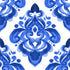 Voguish Blue Monogram Wallpaper