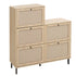 Walker Edison | Rattan 5 Door Shoe Rack