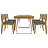 Walker Edison | Outdoor Acacia Wood Dining Table and Chair Set