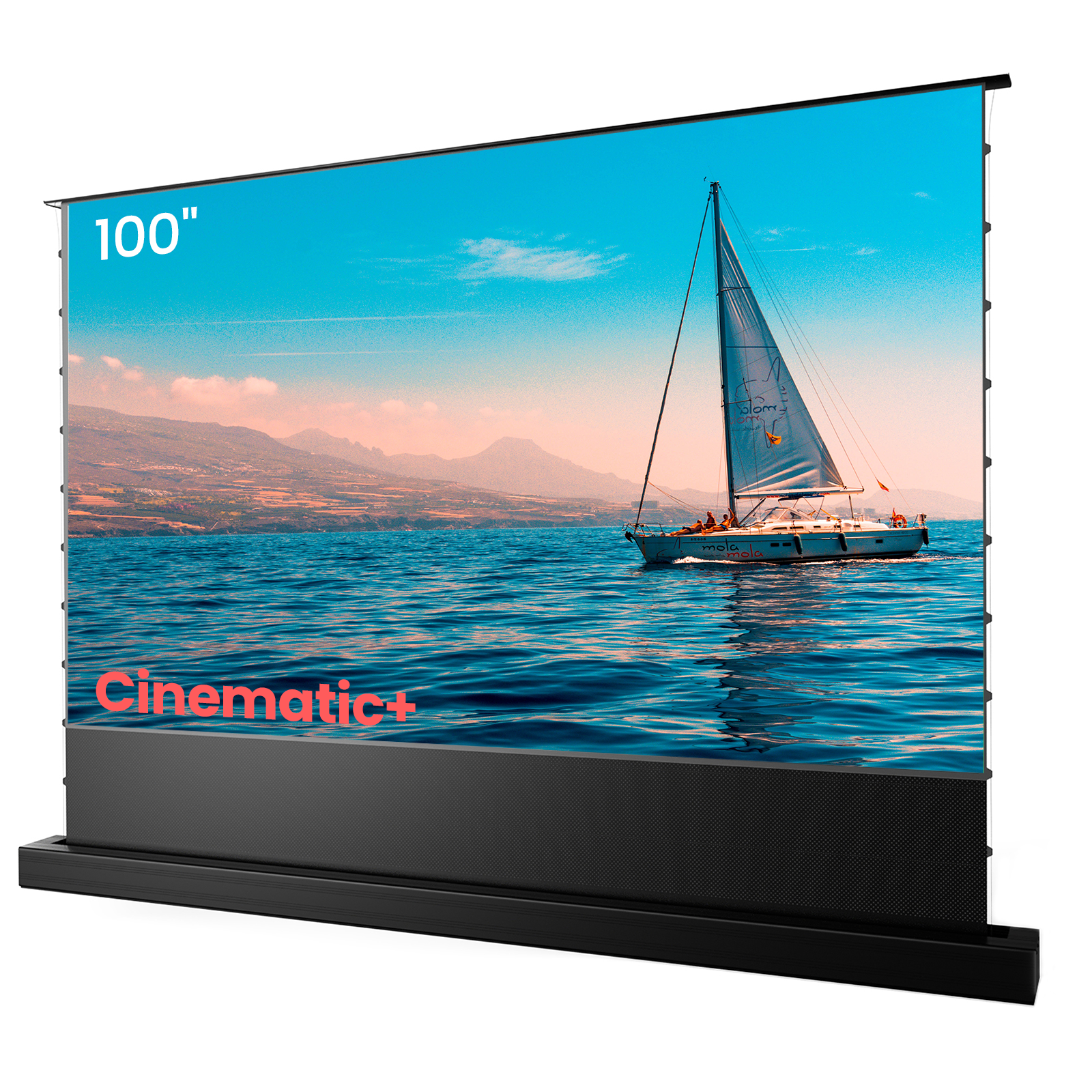 100''-130'' AWOL Vision Cinematic+ ALR Motorized Floor Rising Acoustic Screen