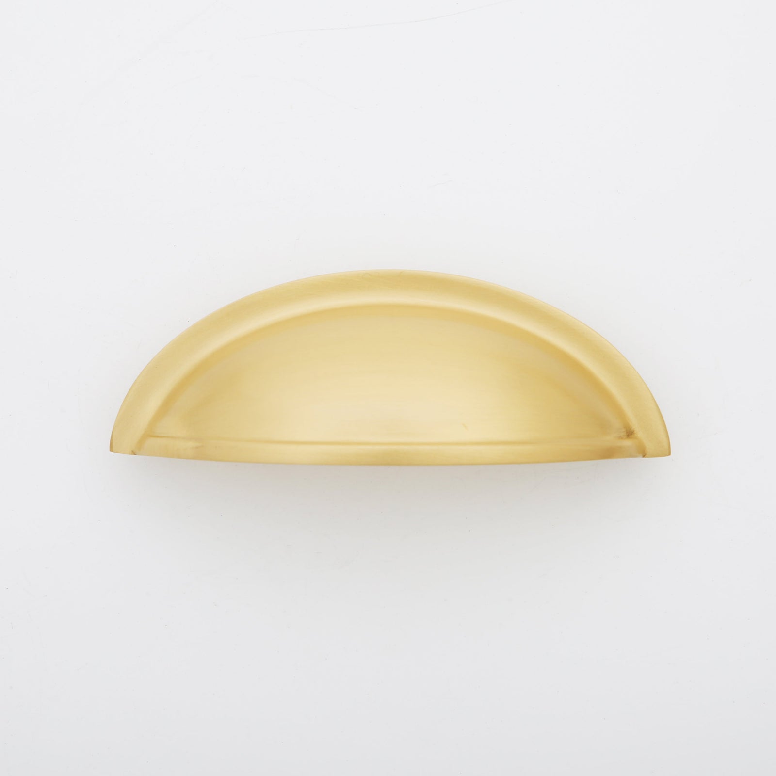 Lucy Cup Solid Brass Drawer Pull - 3 Inch Centers