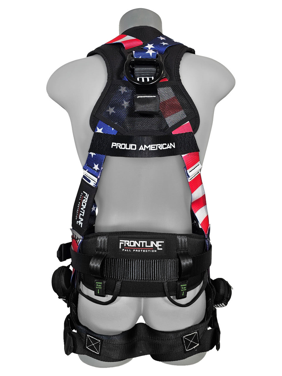 Frontline 110CTB-AM American Style Full Body Harness with Aluminum Hardware and Suspension Trauma Straps XL/2X