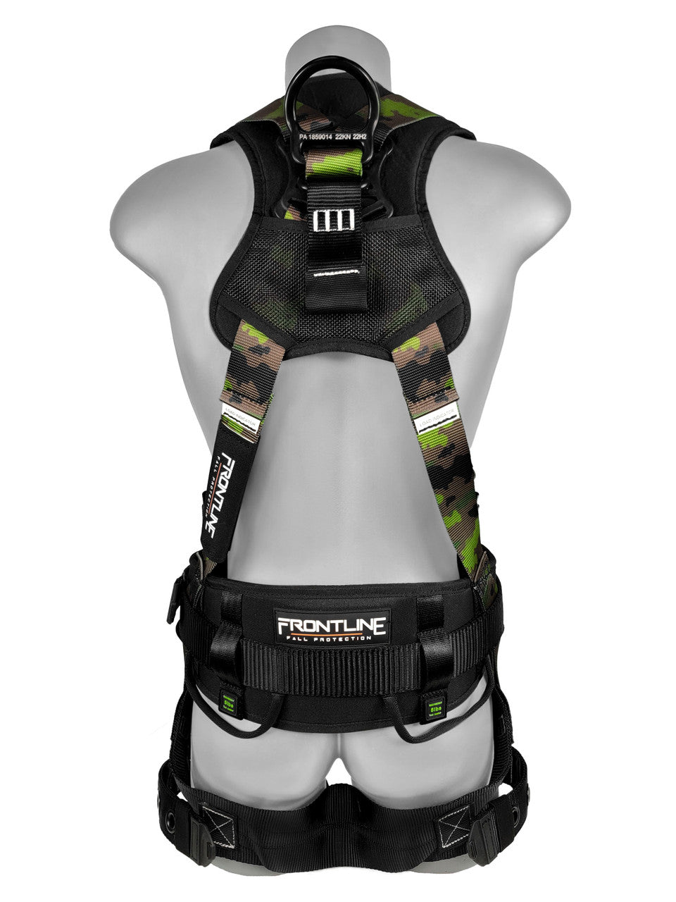 Frontline 110CTB-CF Camouflage Full Body Harness with Aluminum Hardware and Suspension Trauma Straps S