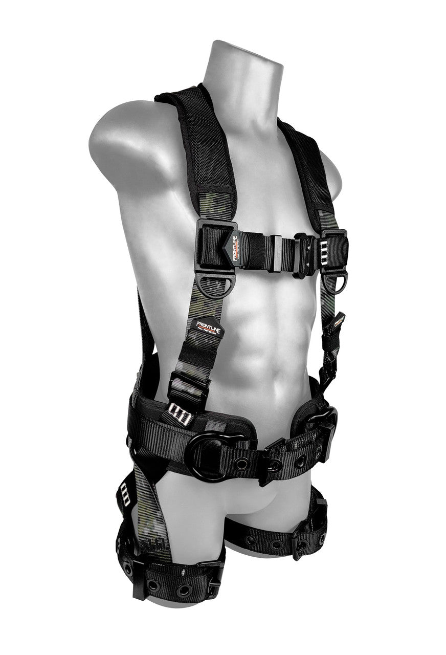 Frontline 110CTB-DC Digital Camo Full Body Harness with Aluminum Hardware and Suspension Trauma Straps M/L