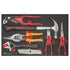 Teng Tools 7 Piece Claw Hammer, Adjustable Wrench, Utility Knife, Tin Snips and Plier EVA Foam Tray - TEFMB7