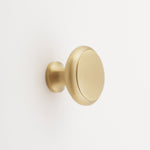 Elizabeth Solid Brass Cabinet Knob with Base - 1.25"