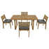 Walker Edison | Outdoor Acacia Wood Dining Table and Chair Set