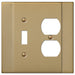 Italia Brushed Bronze Steel - 1 Toggle / 1 Duplex Wallplate