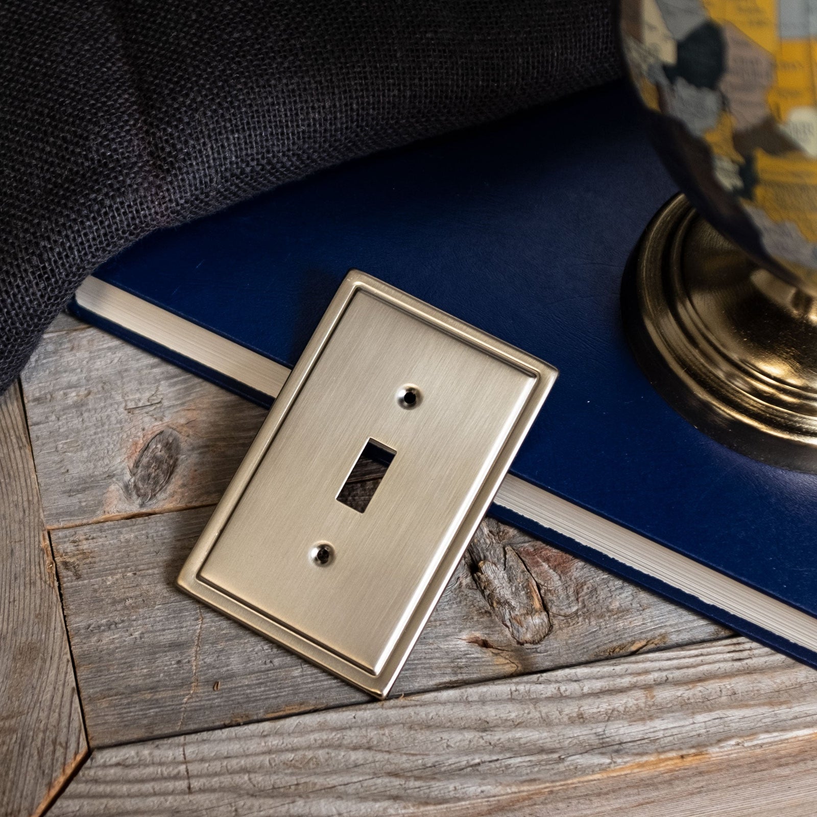 Moderne Brushed Bronze Steel - 1 Cable Jack Wallplate