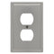 Moderne Brushed Nickel Steel - 1 Duplex Wallplate