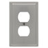 Moderne Brushed Nickel Steel - 1 Duplex Wallplate