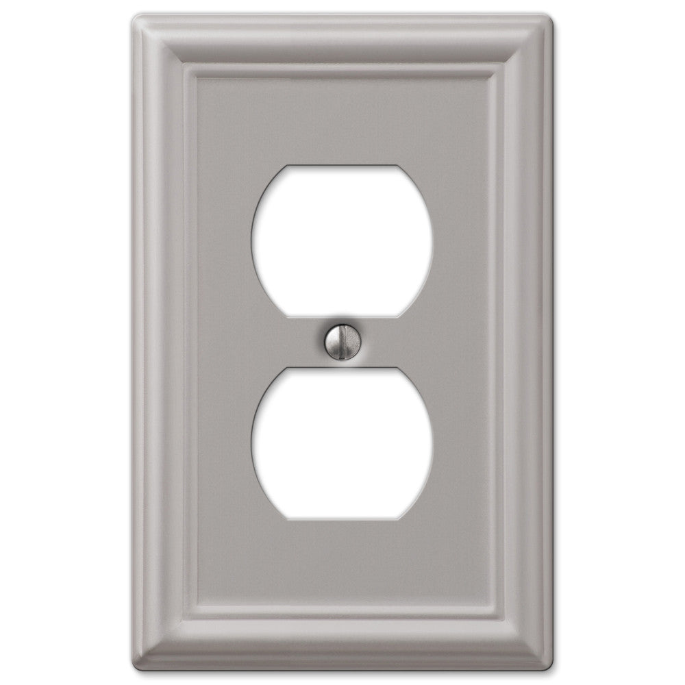 Chelsea Brushed Nickel Steel - 1 Duplex Wallplate