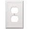 Chelsea White Steel - 1 Duplex Outlet Wallplate