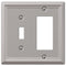 Chelsea Brushed Nickel Steel - 1 Toggle / 1 Rocker Wallplate