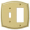 Sonoma Polished Brass Steel - 1 Toggle / 1 Rocker Wallplate