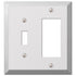 Century Polished Chrome Steel - 1 Toggle / 1 Rocker Wallplate