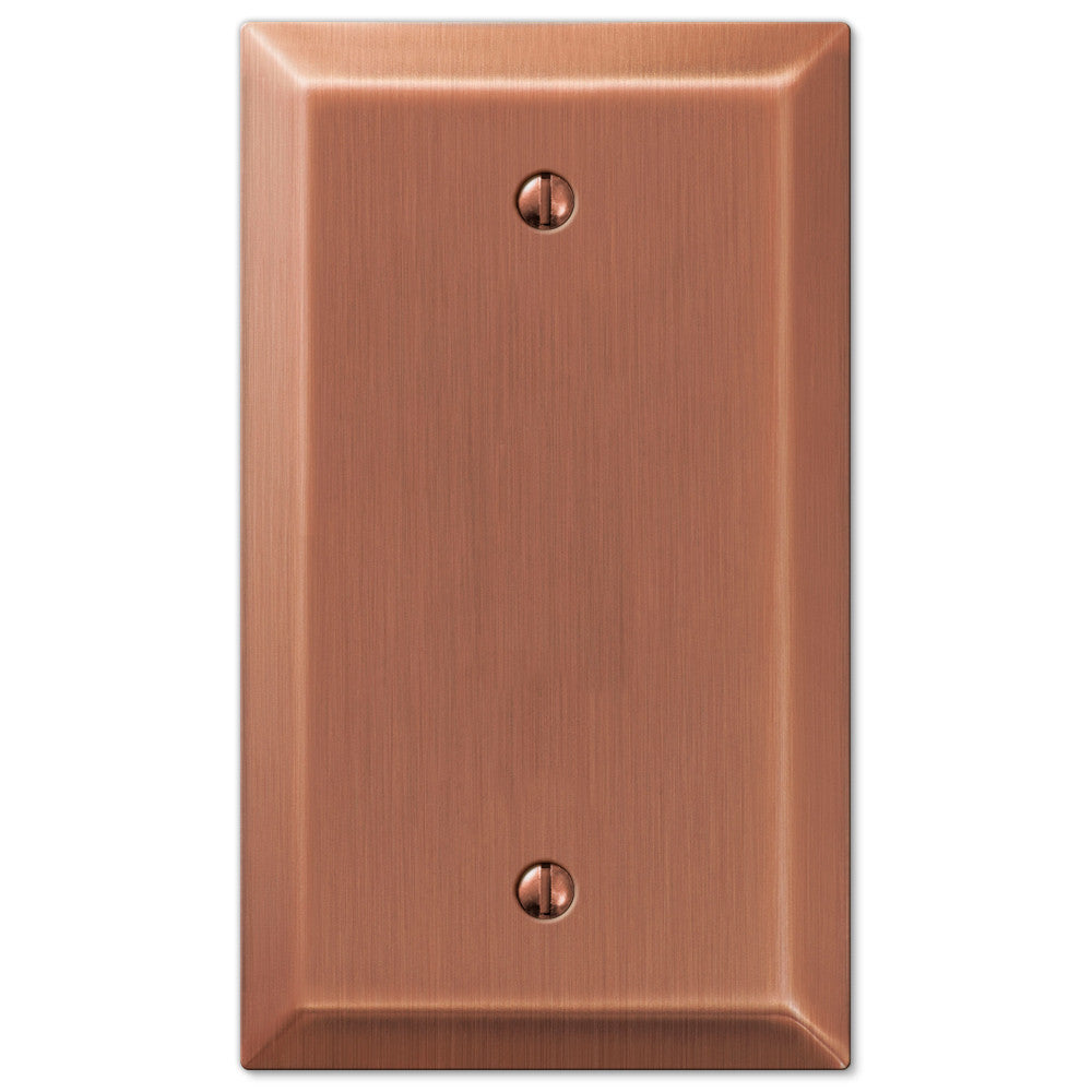 Century Brushed Copper Steel - 1 Blank Wallplate