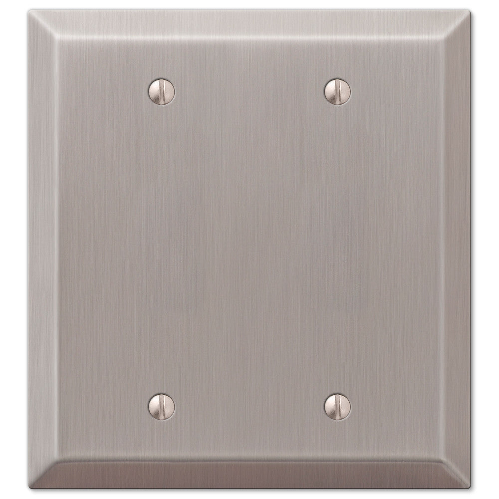 Century Brushed Nickel Steel - 2 Blank Wallplate