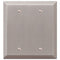 Century Brushed Nickel Steel - 2 Blank Wallplate