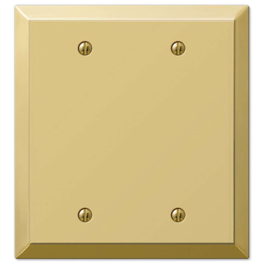 Century Polished Brass Steel - 2 Blank Wallplate