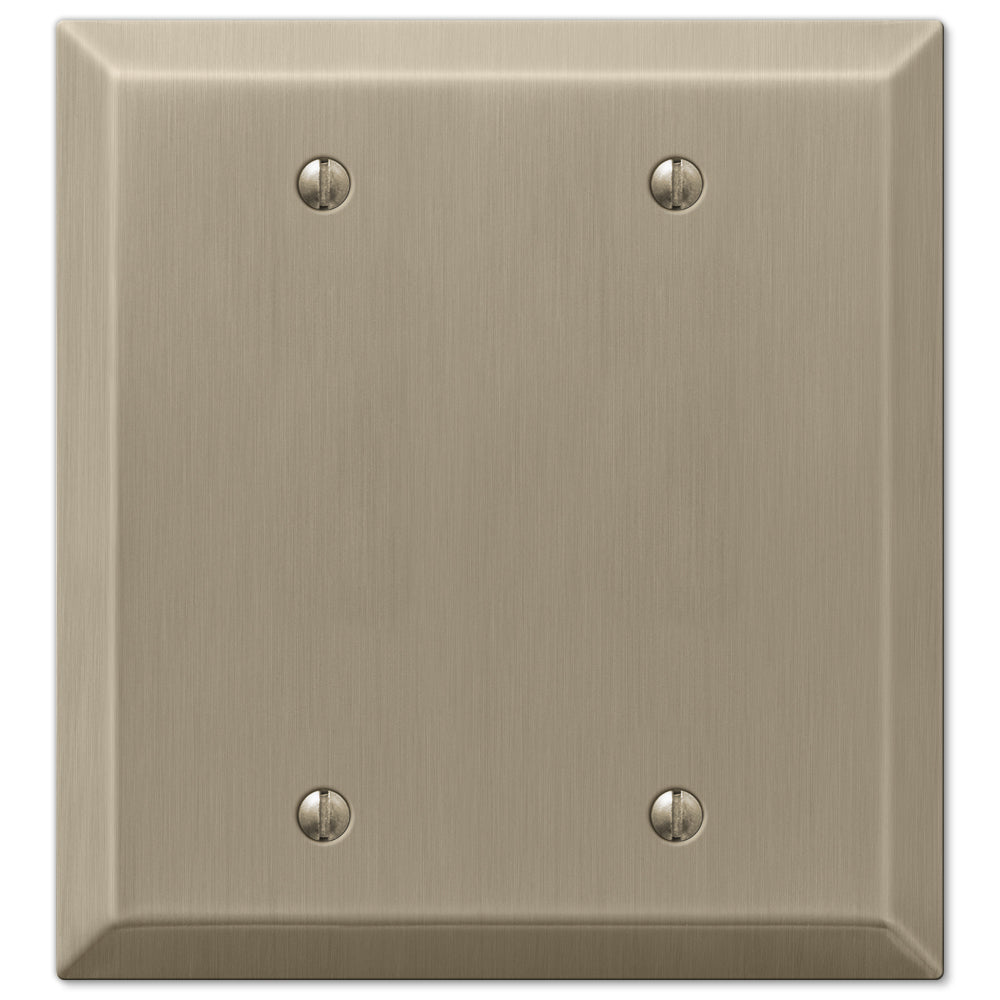 Century Brushed Bronze Steel - 2 Blank Wallplate