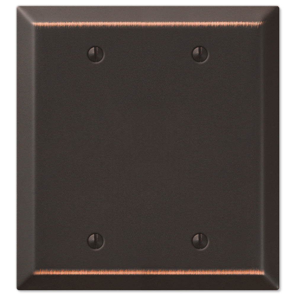 Century Aged Bronze Steel - 2 Blank Wallplate