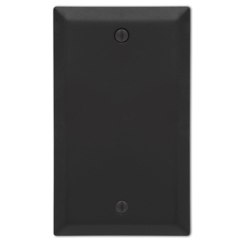 Century Matte Black Steel - 1 Blank Wallplate