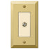 Century Polished Brass Steel - 1 Cable Jack Wallplate