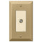 Century Brushed Bronze Steel - 1 Cable Jack Wallplate