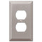 Century Brushed Nickel Steel - 1 Duplex Wallplate