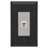 Century Matte Black Steel - 1 Phone Jack Wallplate