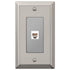 Century Polished Nickel Steel - 1 Phone Jack Wallplate