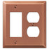 Century Brushed Copper Steel - 1 Rocker / 1 Duplex Wallplate