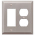 Century Brushed Nickel Steel - 1 Rocker / 1 Duplex Wallplate