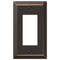 Century Aged Bronze Steel - 1 Rocker Wallplate