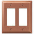 Century Brushed Copper Steel - 2 Rocker Wallplate