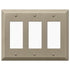 Century Brushed Bronze Steel - 3 Rocker Wallplate