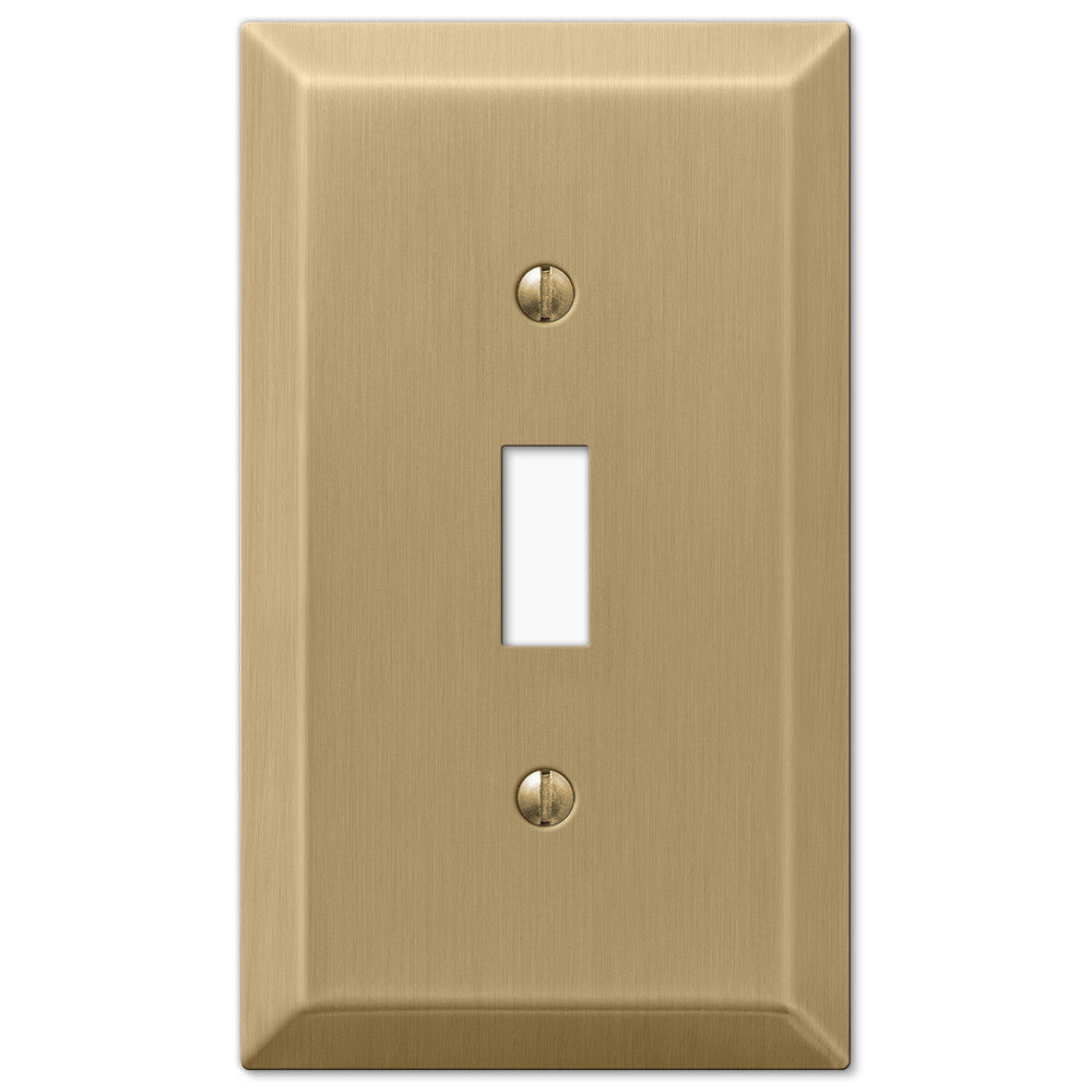 Century Brushed Bronze Steel - 1 Toggle Wallplate