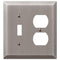 Century Antique Nickel Steel - 1 Toggle / 1 Duplex Wallplate