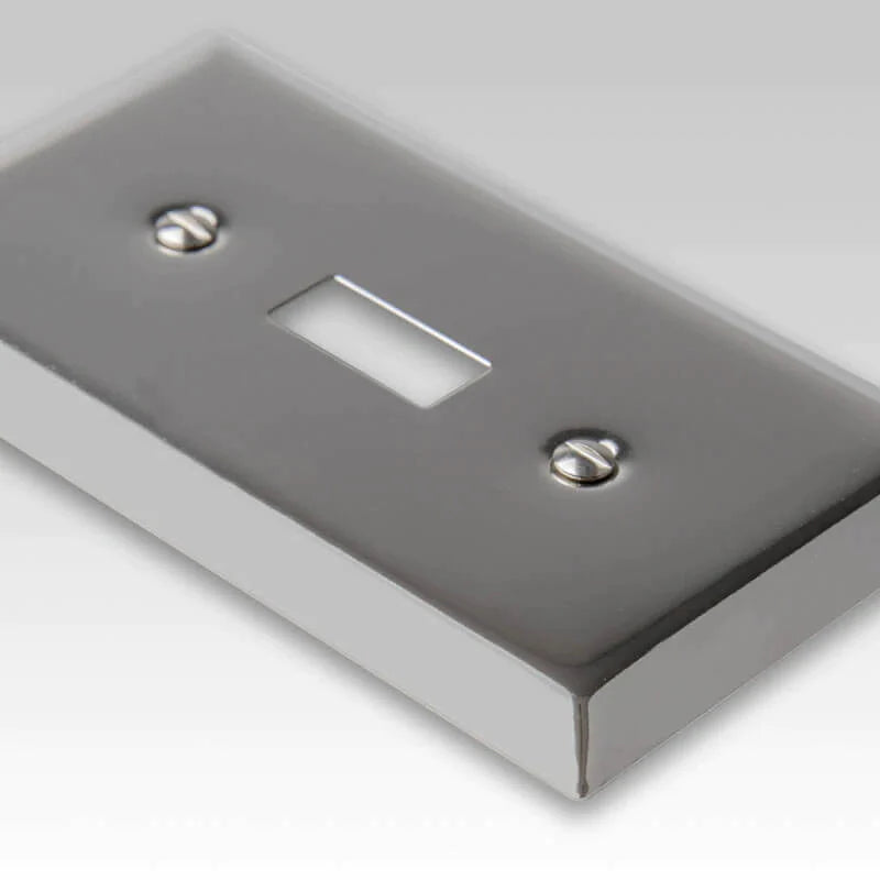 Century Polished Nickel Steel - 1 Rocker / 1 Duplex Wallplate