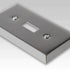 Century Polished Nickel Steel - 1 Toggle / 1 Rocker Wallplate