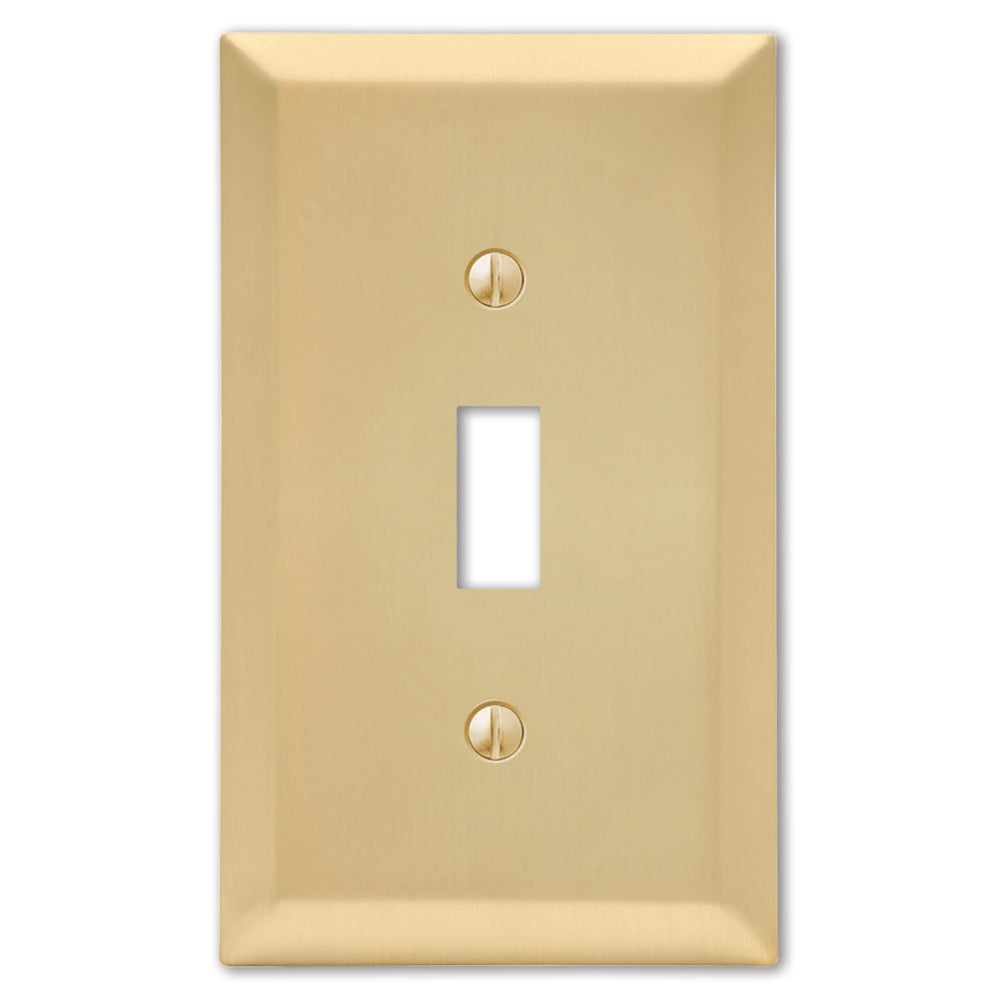 Century Satin Brass Steel - 1 Toggle Wallplate