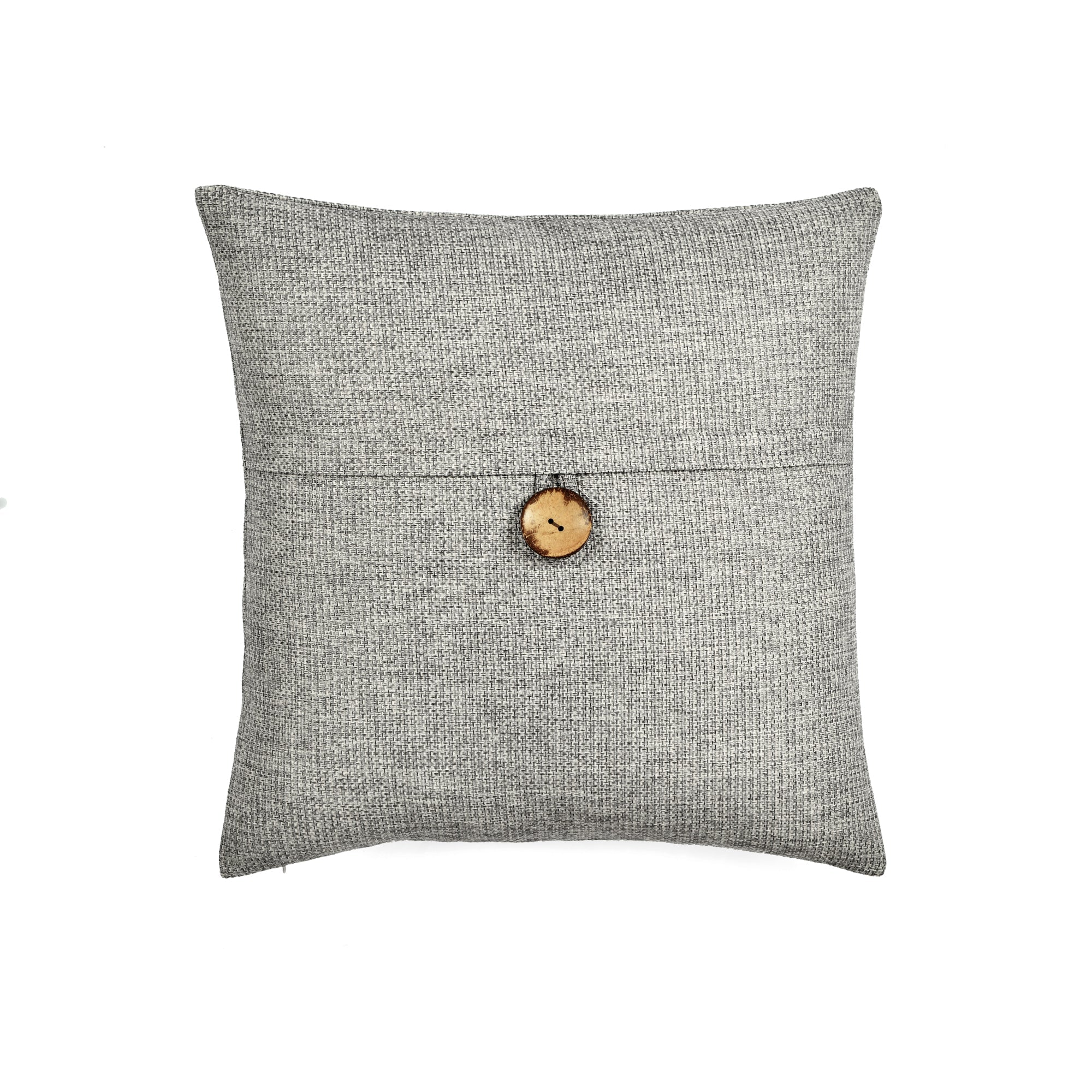 Linen Texture Woven Button Decorative Pillow Cover