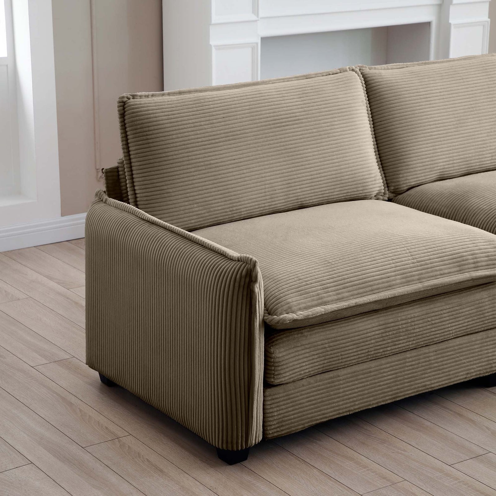 Walker Edison | Cloud Deep Corduroy Loveseat Couch