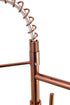 Rose Gold High Arc brass Kitchen Sink Faucet Pull Down Spray with lock ring and deck plate